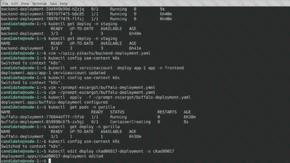 CKAD question answer
